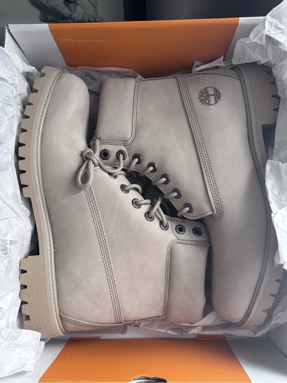 Timberland Men's Taupe Lace-Up Leather Work Boots